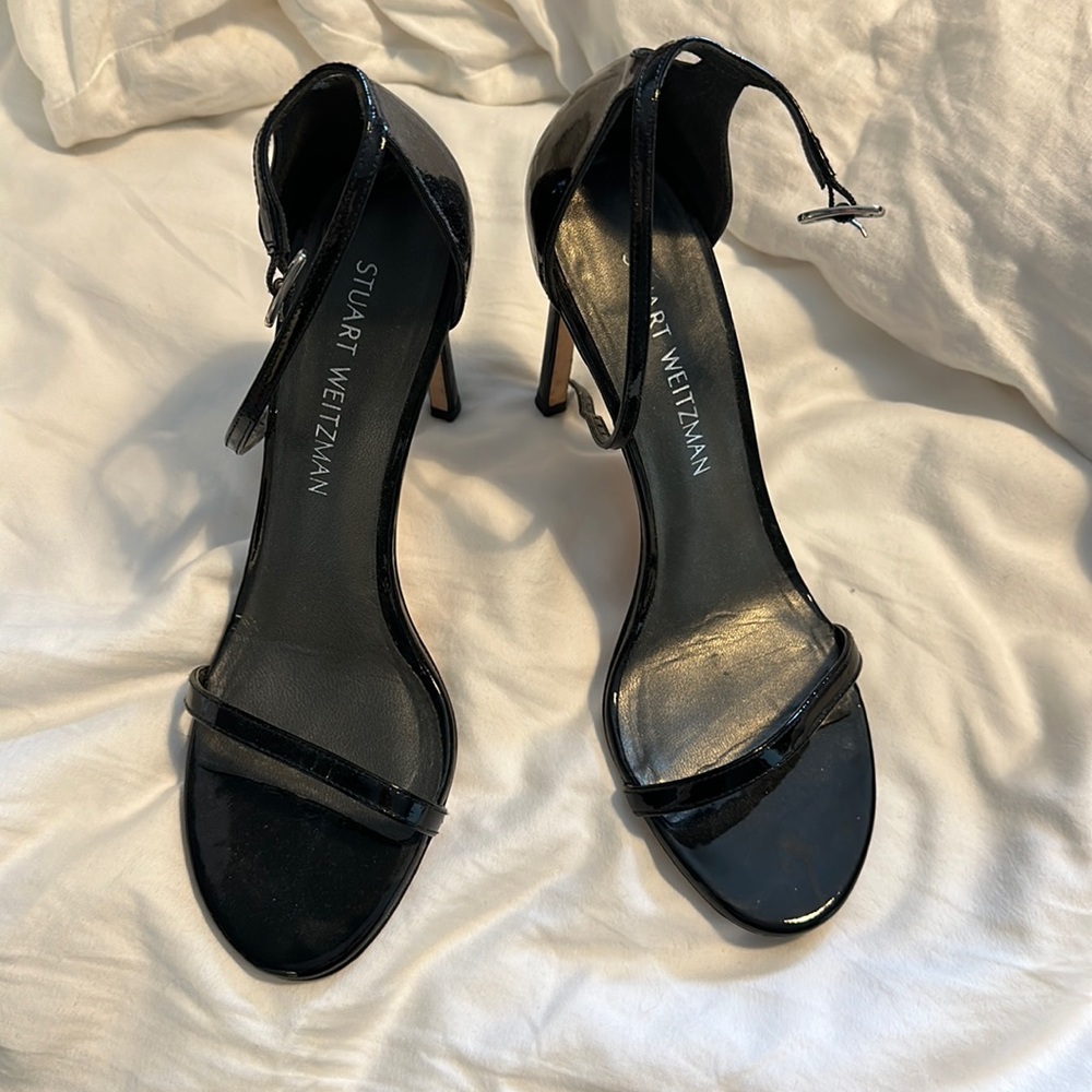 Stuart Weitzman Patent Leather Nudist Heels